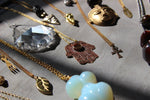 Load image into Gallery viewer, Handmade Hamsa Vintage Glass Necklace - We Love Brass
