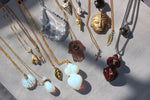 Load image into Gallery viewer, Handmade Hamsa Vintage Glass Necklace - We Love Brass
