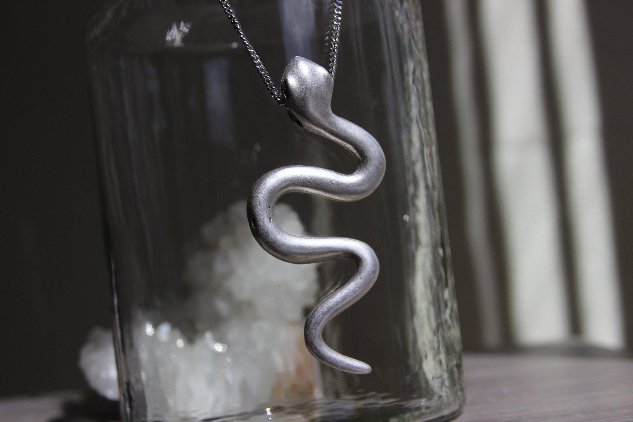 Haus of Slytherin Large Serpent Necklace - We Love Brass