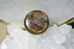 Load image into Gallery viewer, Havest Moon Orange Labradorite Ring - We Love Brass
