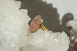 Load image into Gallery viewer, Hills of California Agate Dendrite Brass Ring - We Love Brass
