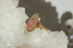 Load image into Gallery viewer, Hills of California Agate Dendrite Brass Ring - We Love Brass
