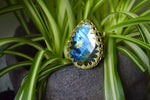 Cargar imagen en el visor de la galería, Honeycomb - Brass Labradorite Ring - We Love Brass
