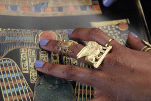 Horus of the Horizon Ring - Golden Treasure Box