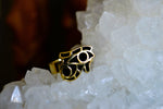 Load image into Gallery viewer, Horus - Vintage Egyptian Brass Eye of Mini Horus Ring - We Love Brass
