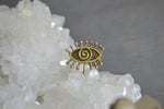 Load image into Gallery viewer, Hypnotize Brass Eye Ring - We Love Brass
