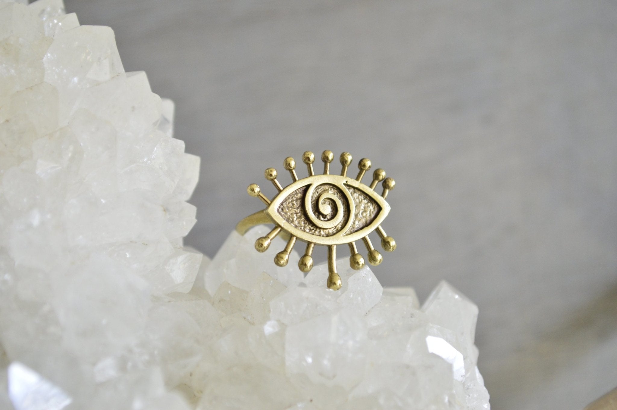 Hypnotize Brass Eye Ring - We Love Brass