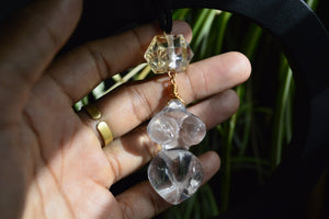 Incarnate - Quartz and Citrine Divine Feminine Necklace - We Love Brass