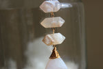 Cargar imagen en el visor de la galería, Iris Cherry Blossom Agate Brass Necklace - We Love Brass
