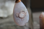 Cargar imagen en el visor de la galería, Iris Cherry Blossom Agate Brass Necklace - We Love Brass
