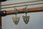 Cargar imagen en el visor de la galería, Jaguar Czech Glass Earring Set - We Love Brass
