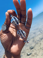 Load image into Gallery viewer, Jingle Cowrie Shell Earrings - We Love Brass
