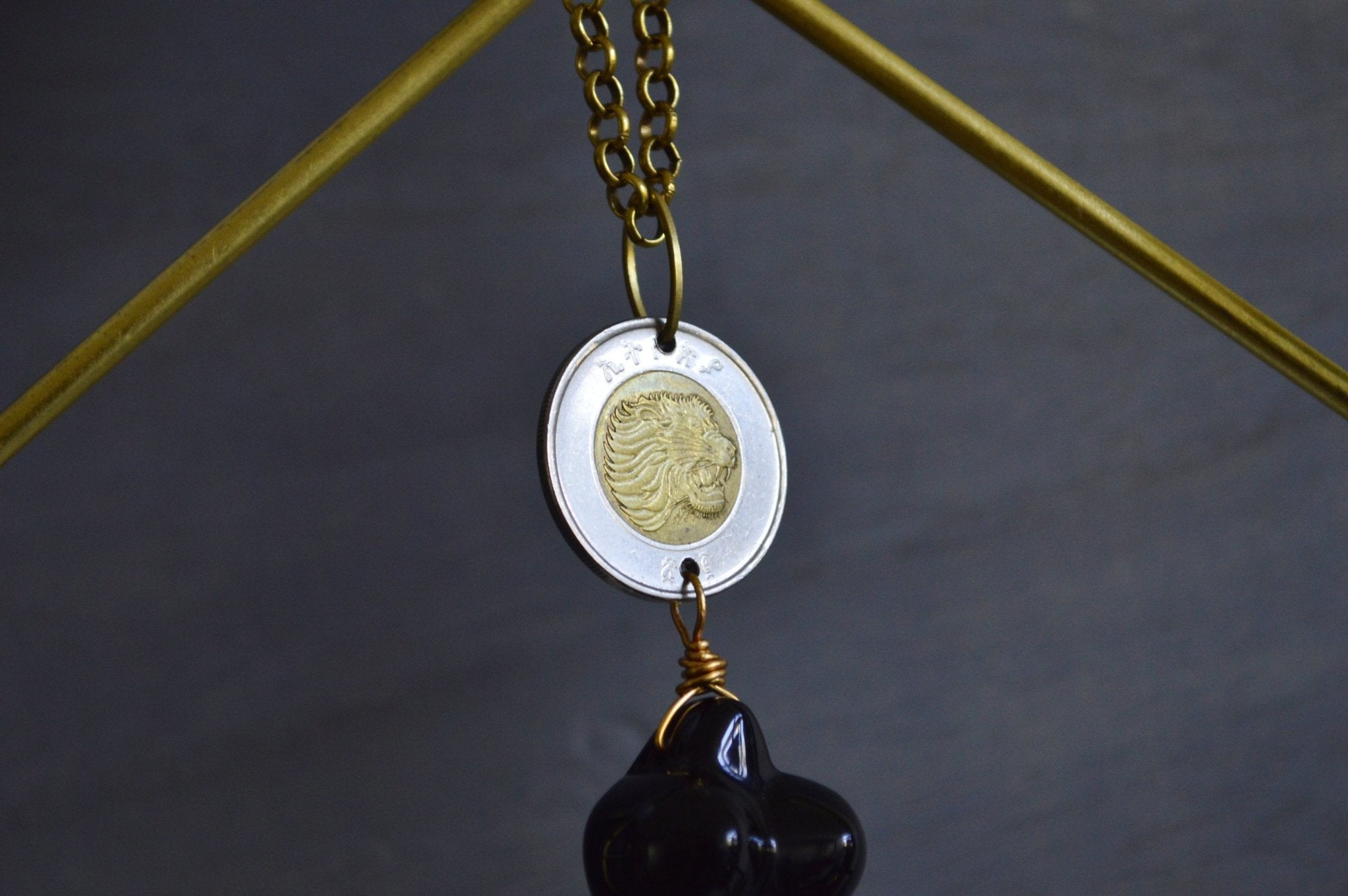 Judah - Ethiopian Coin Necklace - We Love Brass
