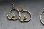 Load image into Gallery viewer, Jus&#39; the Tiddies Earrings - We Love Brass
