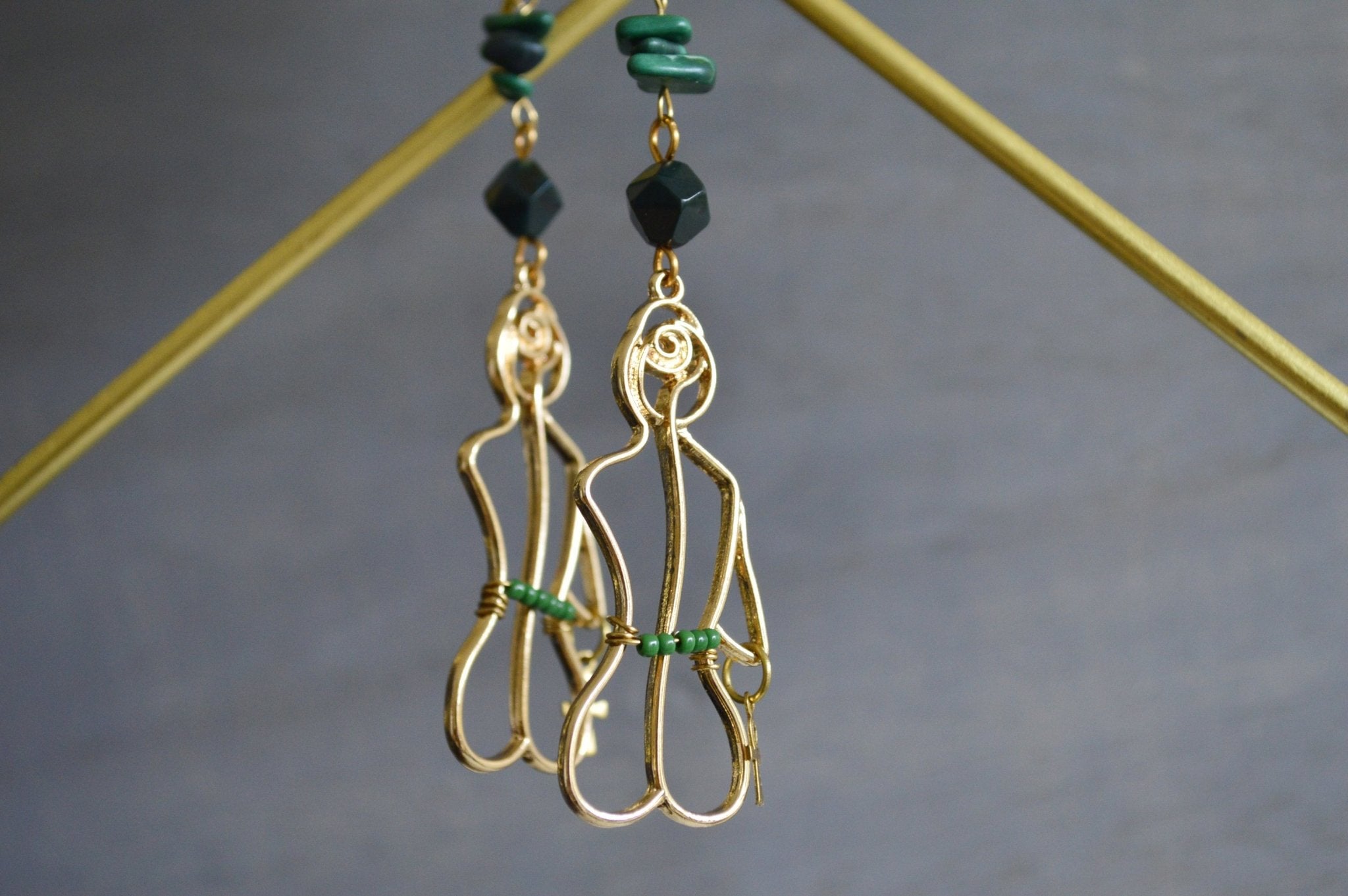 Key of Life Waist Beads Earrings - We Love Brass