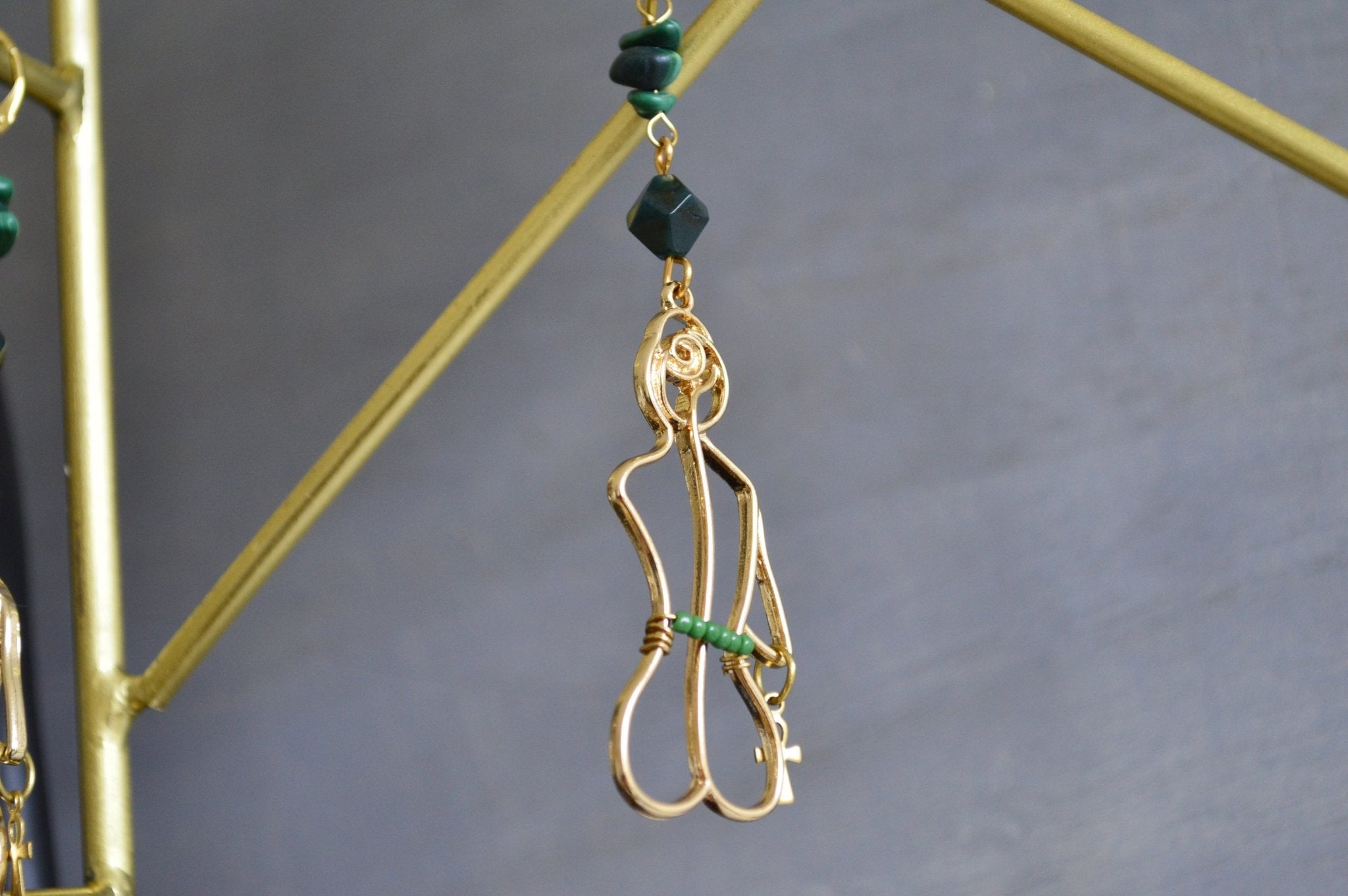 Key of Life Waist Beads Earrings - We Love Brass