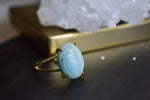 Load image into Gallery viewer, Khepri - Brass Amazonite Scarab Ring - We Love Brass
