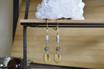 Cargar imagen en el visor de la galería, La Palma Moss Agate Beaded Earrings - We Love Brass
