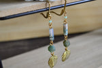 Load image into Gallery viewer, La Palma Moss Agate Beaded Earrings - We Love Brass
