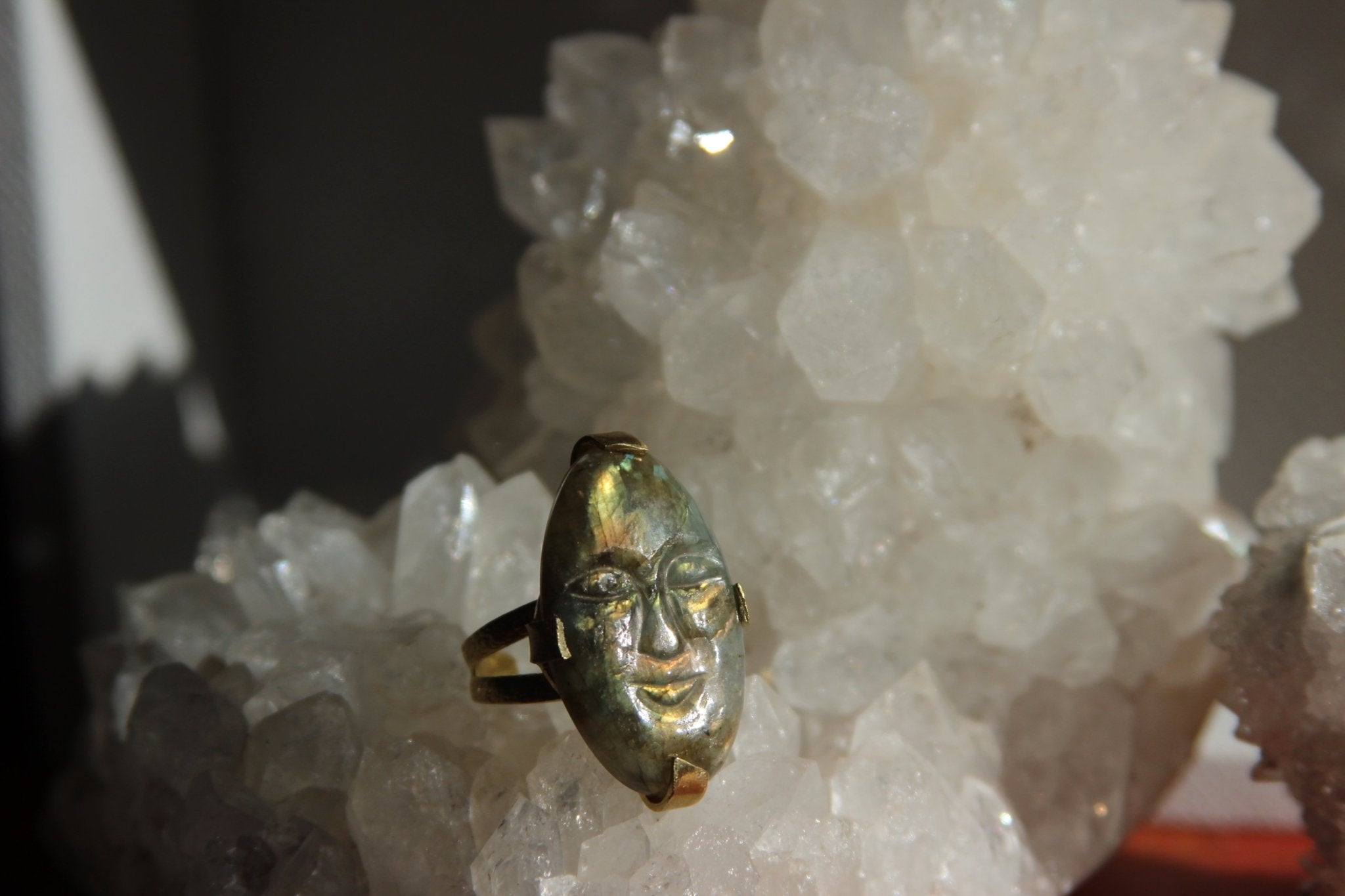 Labradorite Spirit Ring - We Love Brass