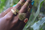 Load image into Gallery viewer, Lashed - Brass Evil Eye Ring - We Love Brass
