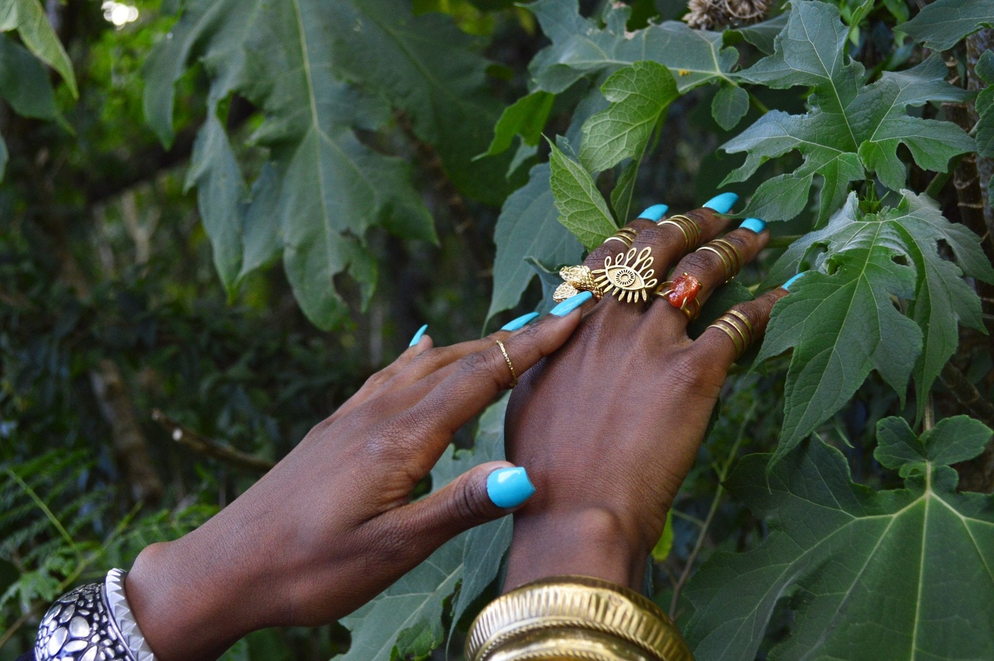 Lashed - Brass Evil Eye Ring - We Love Brass