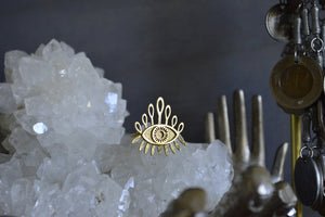Lashed - Brass Evil Eye Ring - We Love Brass