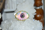 Cargar imagen en el visor de la galería, Lashed Opal Eye Brass Ring - We Love Brass
