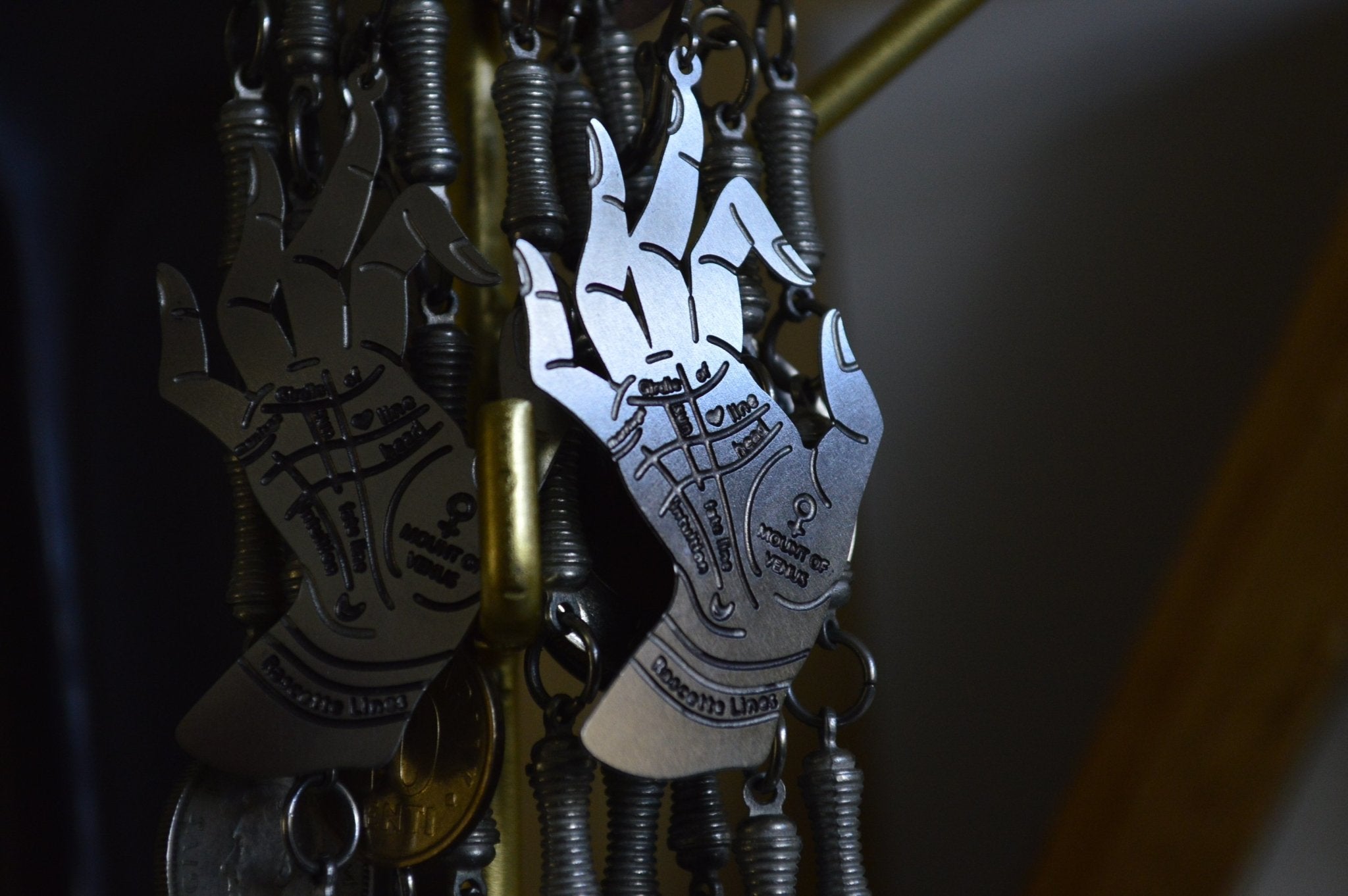 Lifeline Palmistry Earrings - We Love Brass