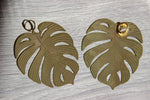 Load image into Gallery viewer, Lightweight Brass Monstera Deliciosa Earrings - We Love Brass
