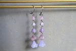Cargar imagen en el visor de la galería, Lilac Drops Czech Glass Earrings - We Love Brass
