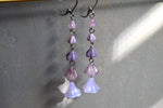 Cargar imagen en el visor de la galería, Lilac Drops Czech Glass Earrings - We Love Brass
