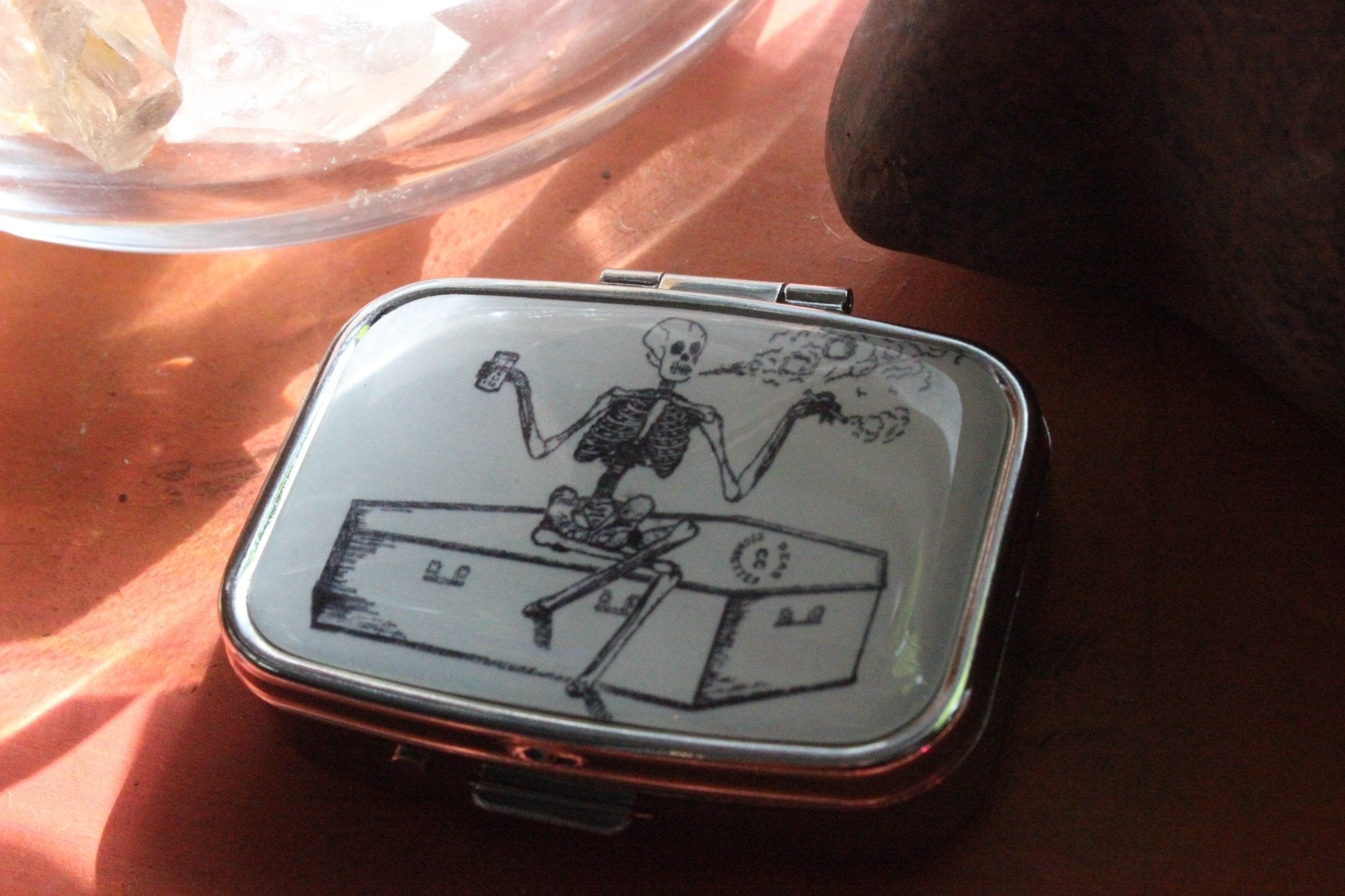 Love the Life you Live Pillbox - Golden Treasure Box