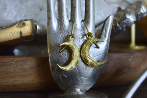 Low Tide Midi Brass Earrings - We Love Brass