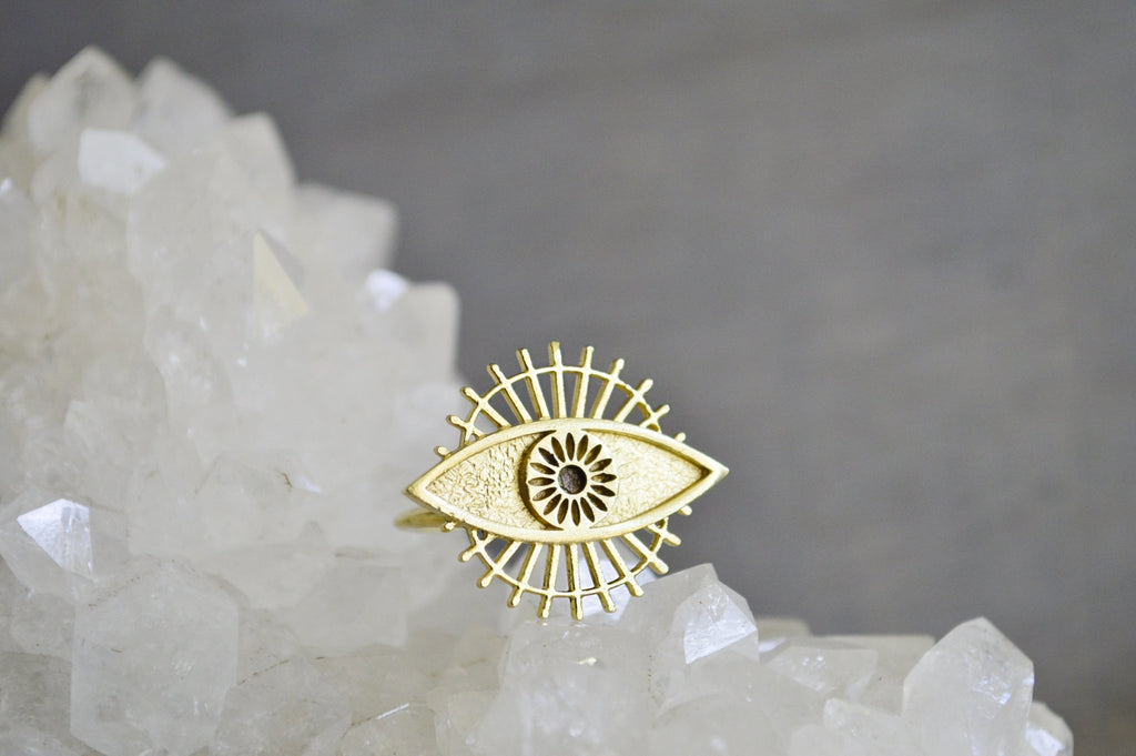 Luminary 3rd Eye Brass Ring - We Love Brass