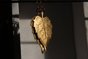 Lush Leaf Brass Earrings - We Love Brass
