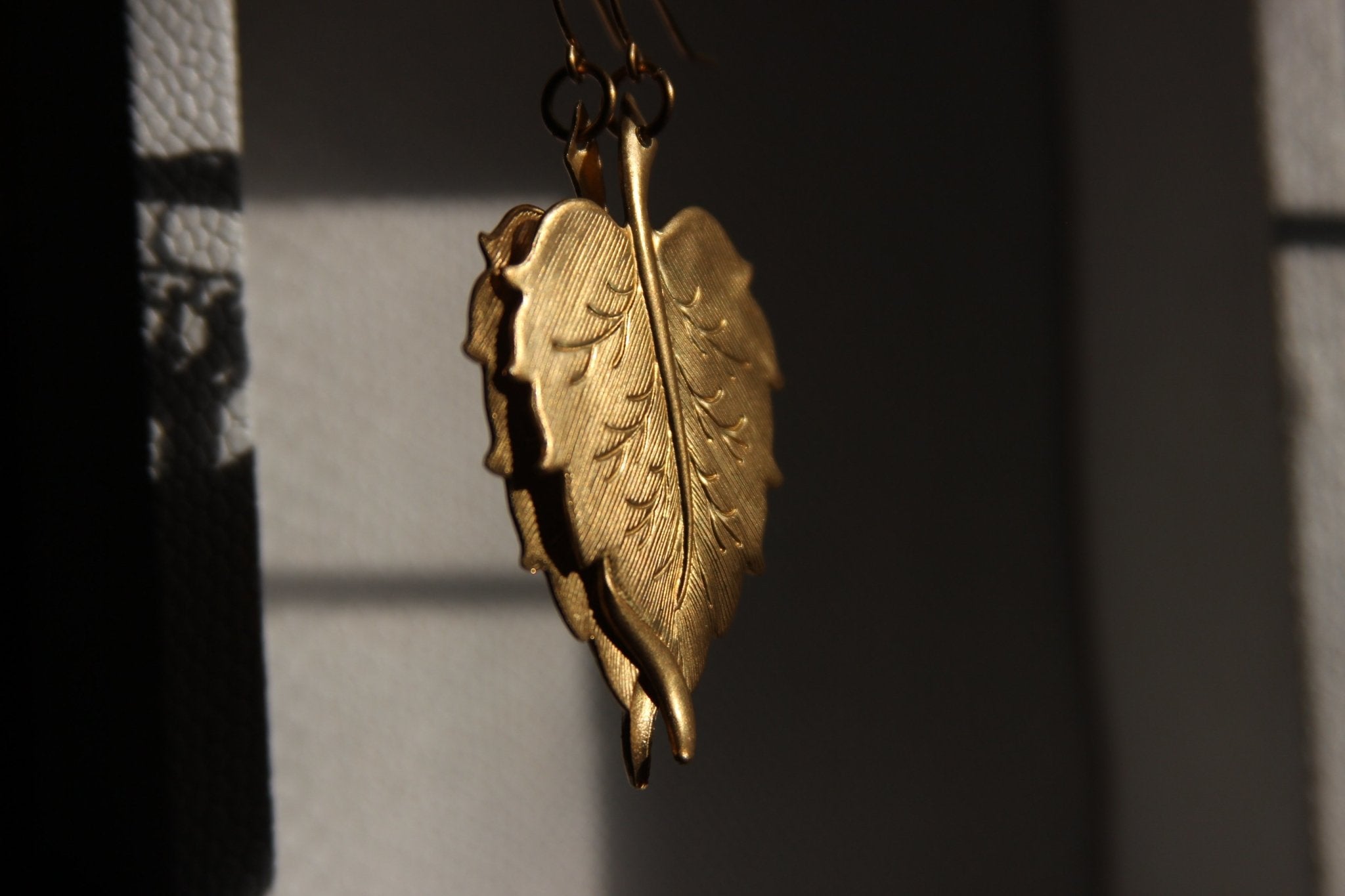 Lush Leaf Brass Earrings - We Love Brass