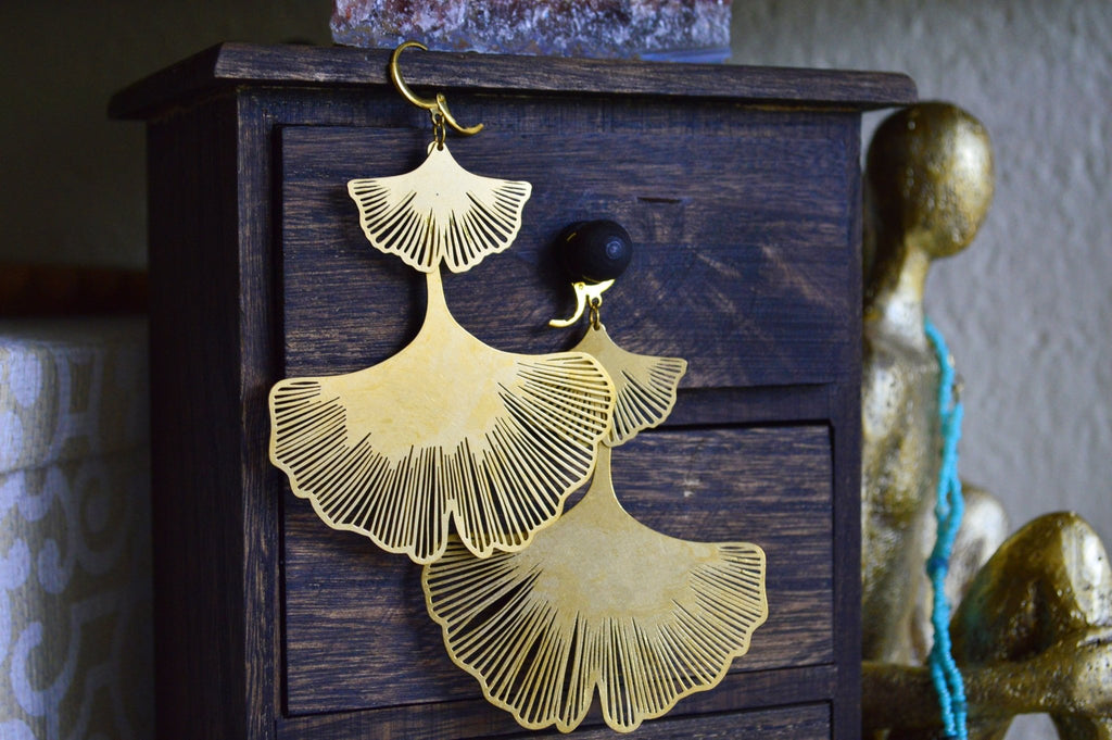 Maidenhair Brass Earrings - We Love Brass