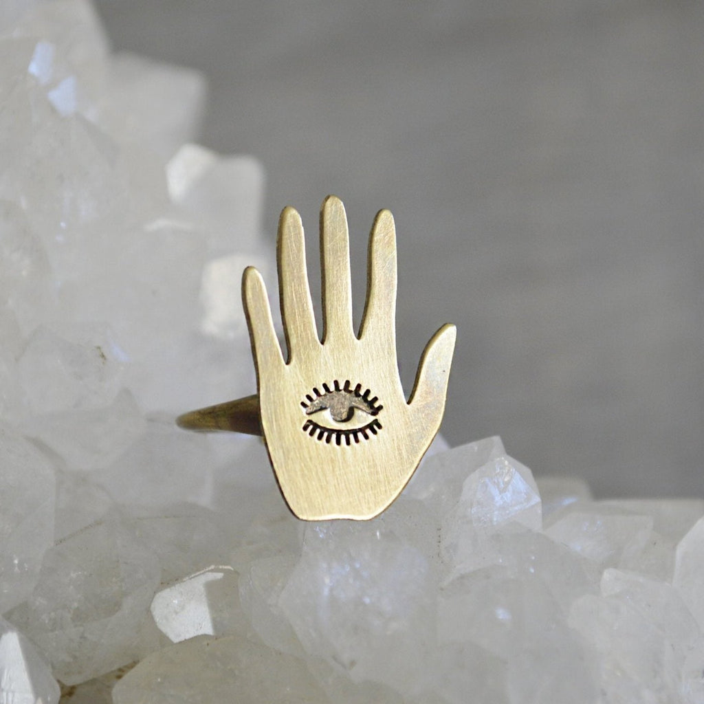 Manifester - Brass 3rd Eye Ring - We Love Brass