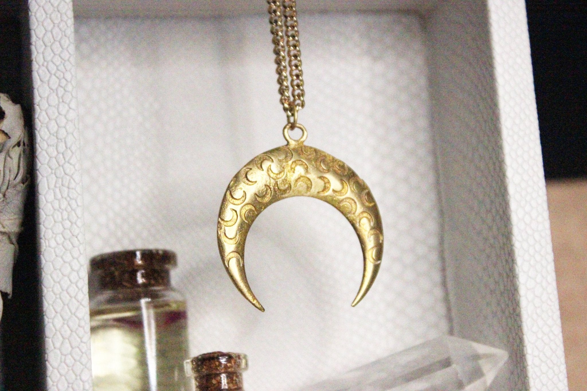 Many Moons Necklace - Brass - We Love Brass
