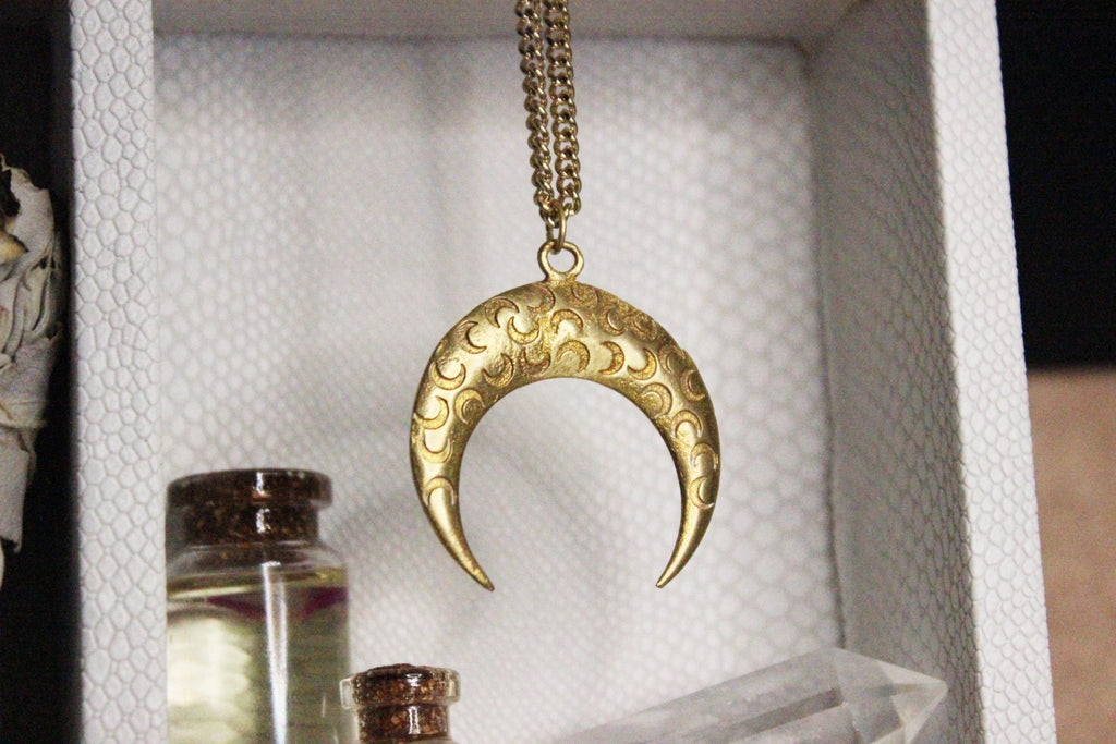 Many Moons Necklace - Brass - We Love Brass