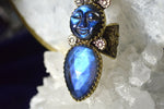 Cargar imagen en el visor de la galería, Mary - Brass Patternmaster Labradorite Ring - We Love Brass
