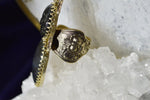 Cargar imagen en el visor de la galería, Mary - Brass Patternmaster Labradorite Ring - We Love Brass
