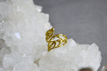 Load image into Gallery viewer, Mini Midi Leaf Brass Ring - We Love Brass
