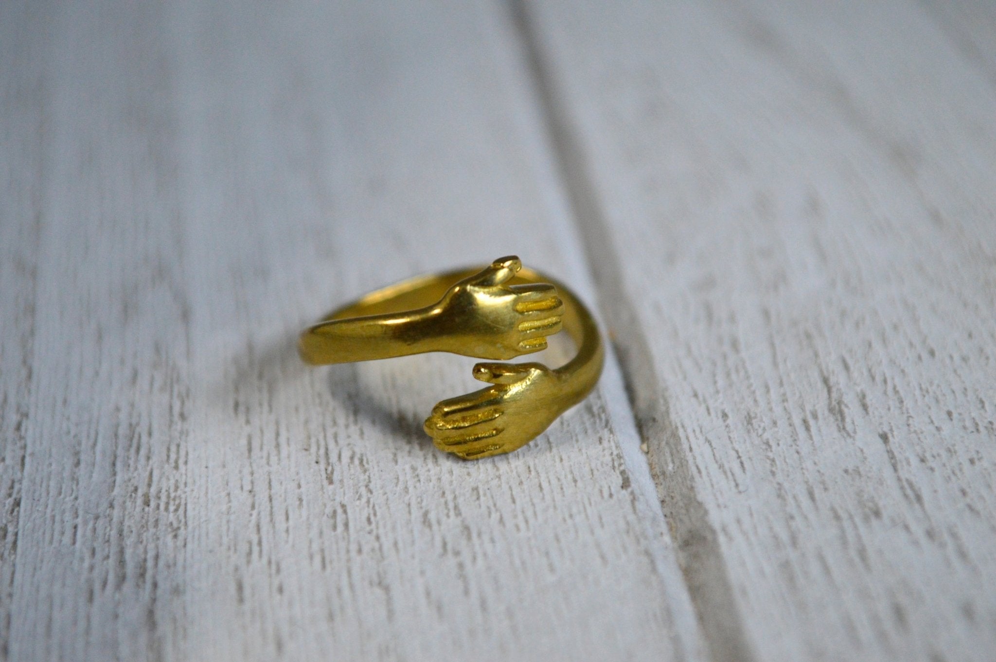 Mini Warm Embrace Brass Ring - We Love Brass
