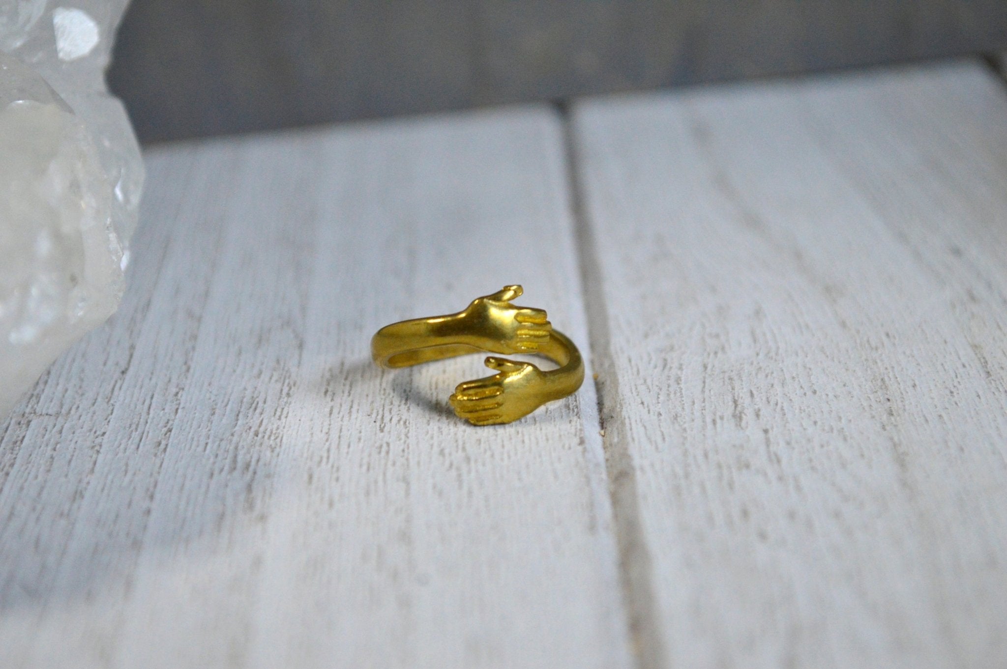Mini Warm Embrace Brass Ring - We Love Brass