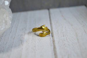 Mini Warm Embrace Brass Ring - We Love Brass