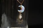 Load image into Gallery viewer, Money Moon Magic Brass Cowrie Necklace - We Love Brass
