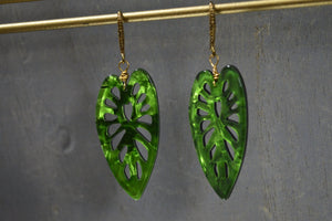 Monstera Leaf Earrings - We Love Brass