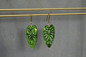 Monstera Leaf Earrings - We Love Brass